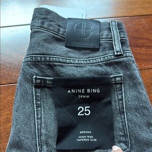 Anine Bing Charcoal Denim Jeans